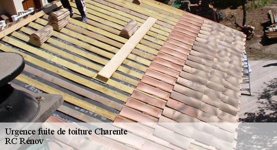 Urgence fuite de toiture 16 Charente RC Rénov